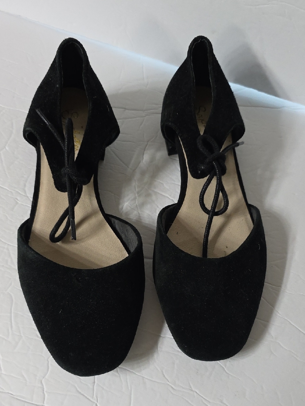 Seychelles Black Suede Round-Toe Maryjane Shoe Sz 7